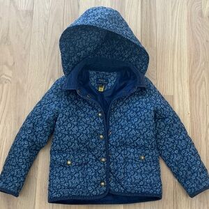Girls Polo Ralph Lauren quilted water resistant barn jacket size 6